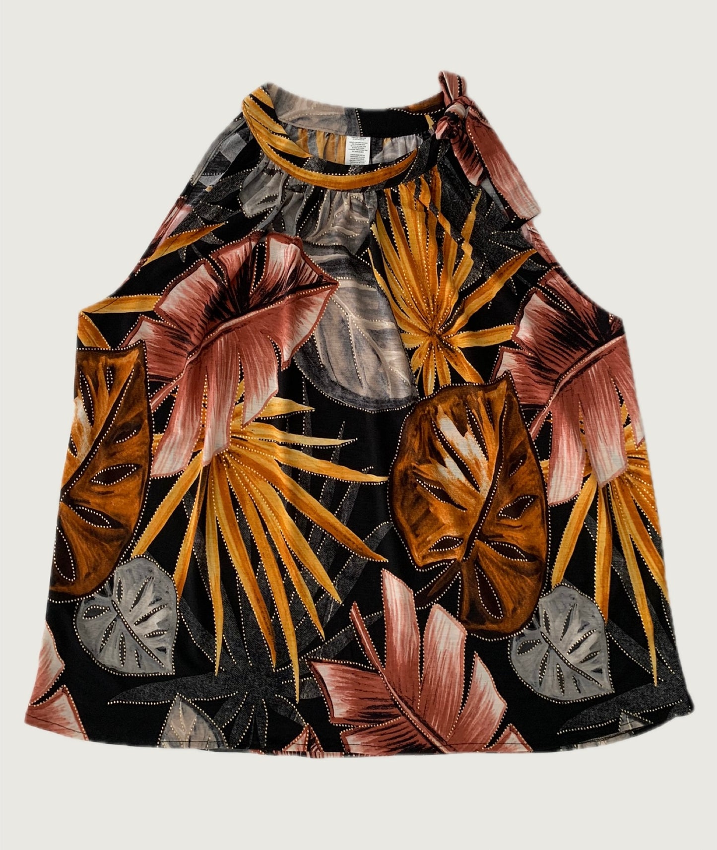 Blusa cuello halter con lazo