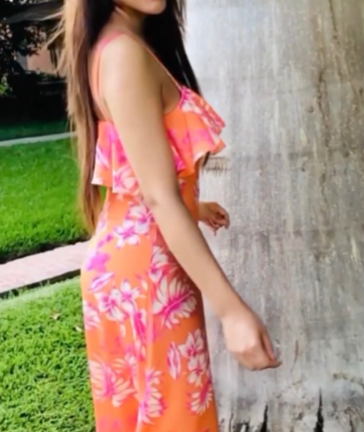 Vestido estampado tropical