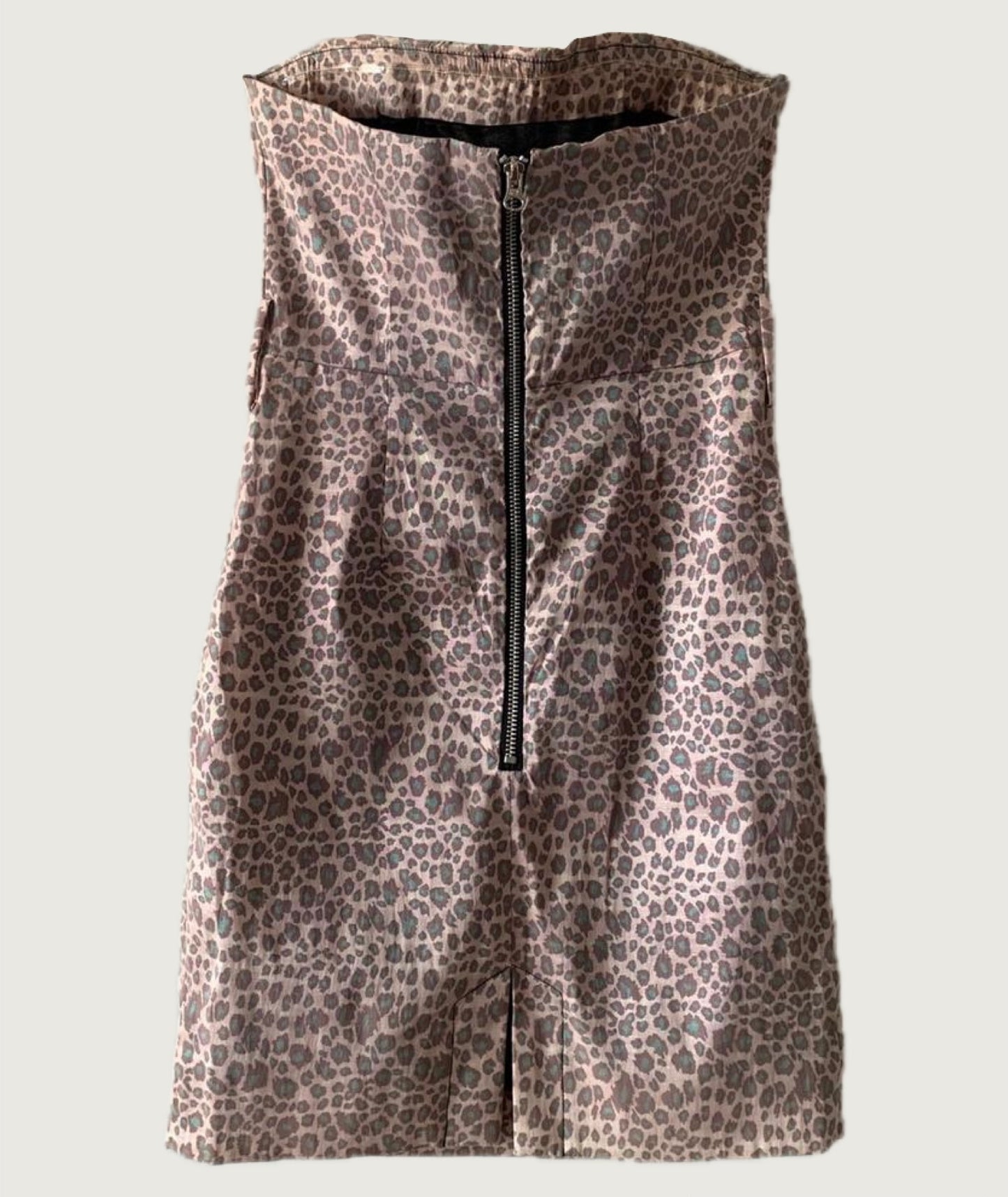 Vestido Strapless animal print