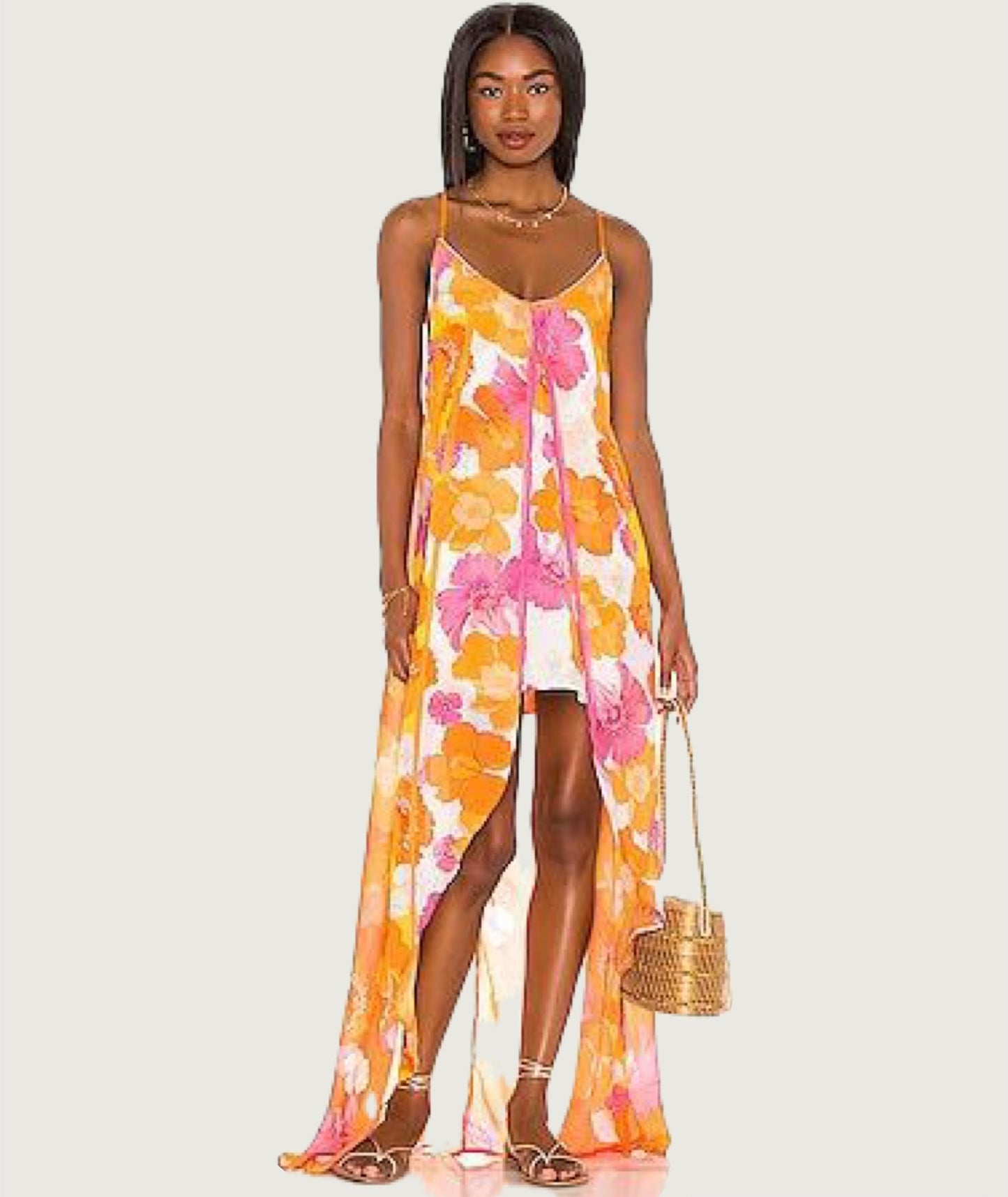 Vestido floreado con base