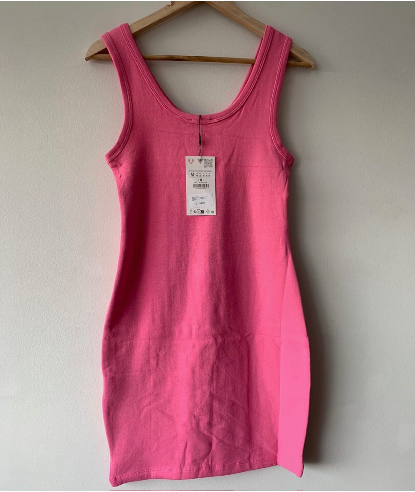 Vestido mini básico Rosa
