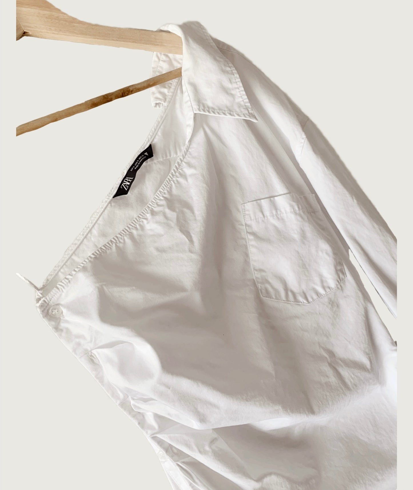 Vestido camisero un hombro ZARA