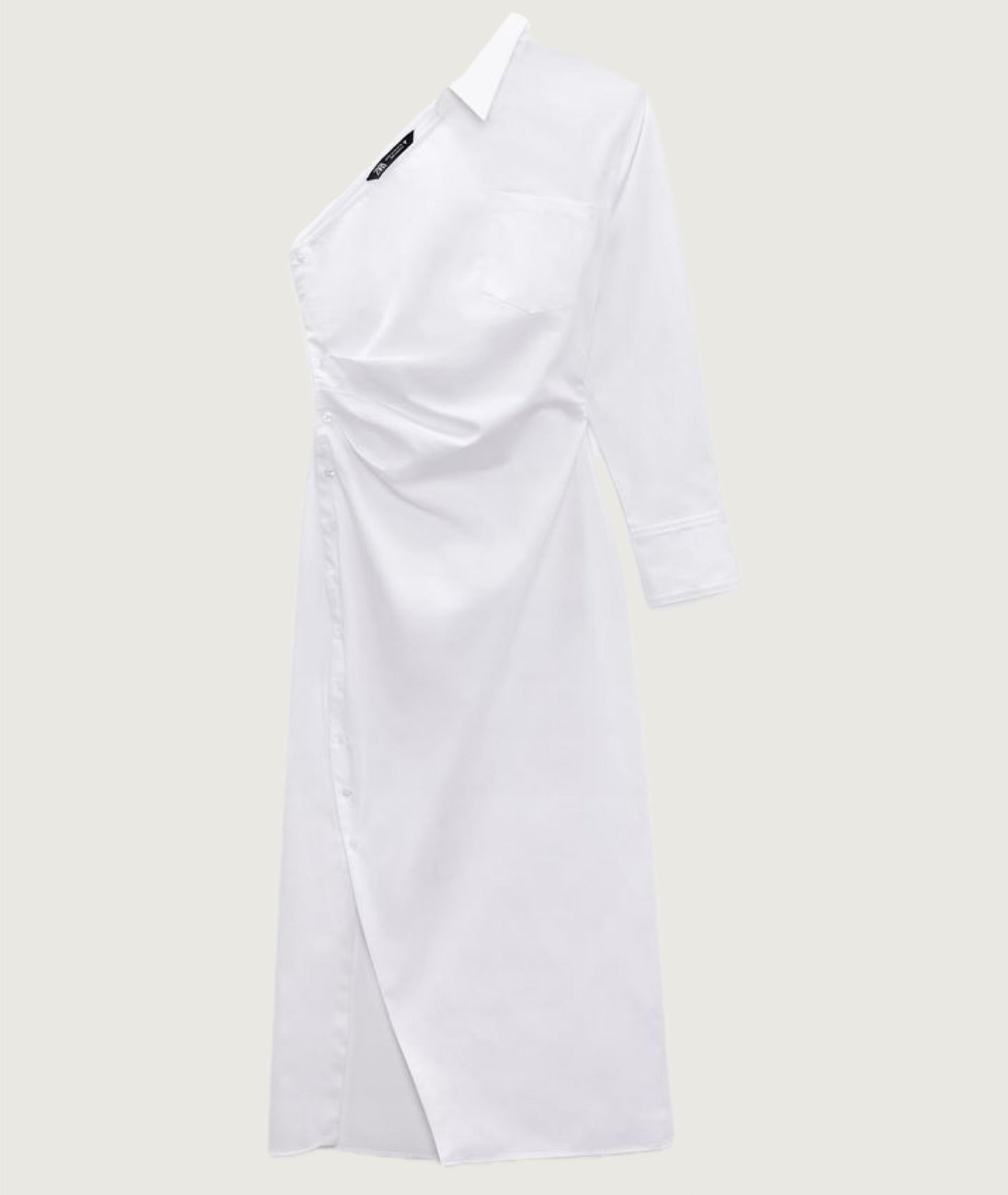 Vestido camisero un hombro ZARA