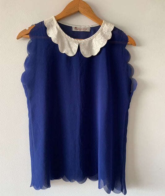 Blusa de gasa cuello BB