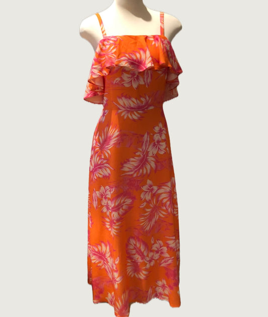 Vestido estampado tropical