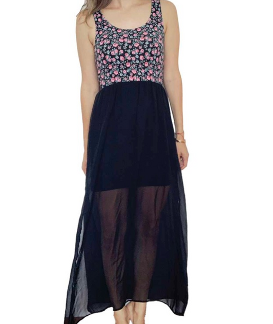 Vestido floral con base corta H&M