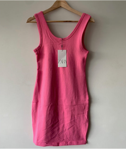 Vestido mini básico Rosa